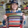 Laurie Maguire in the weaving studio