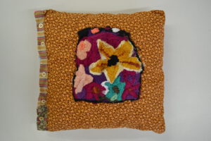 Farah Faustin. Embroidered handmade pillow. 2018.