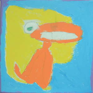 Orange Bird by Nina Aronson. Private collection.