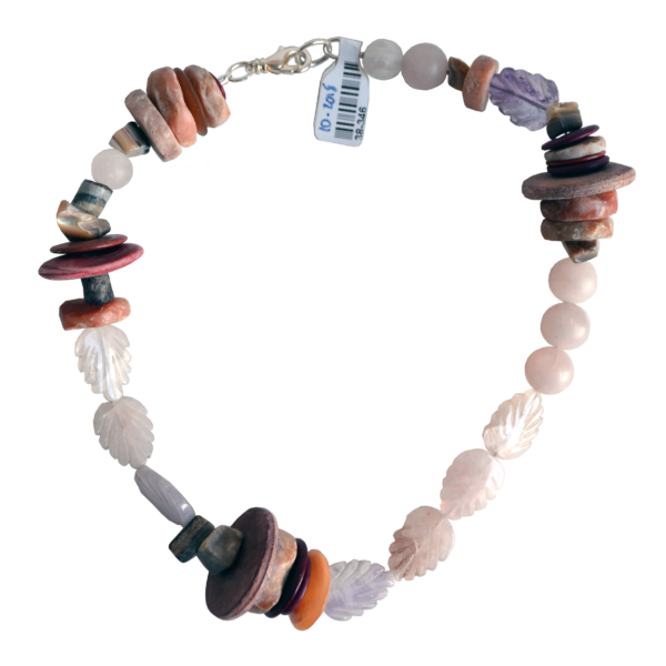 Jewelry - Necklace - Pink stones choker by Becky Geller