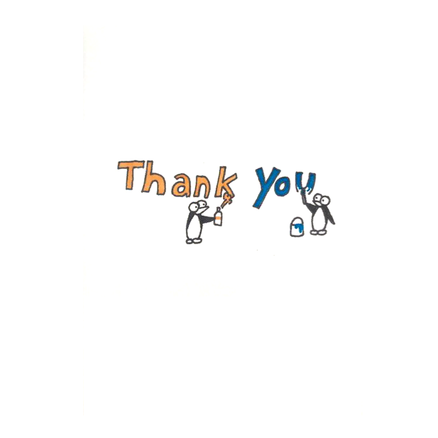 Guins Thank You card