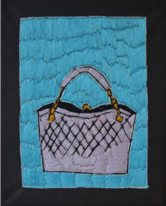 Handbag embroidery by Alison Doucette