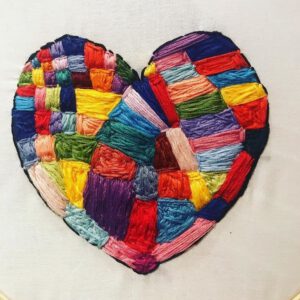 Heart embroidery by Kayla Snover