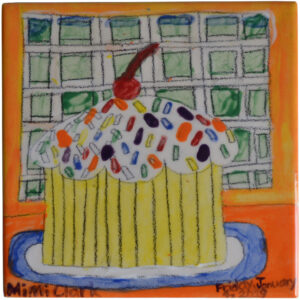 Cupcake tile by Mimi Clark
