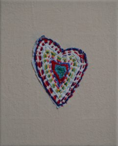 Heart embroidery by Justin Tuffo