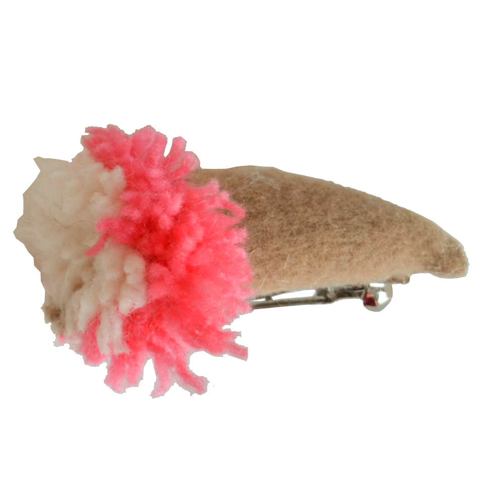 Pink and white ice cream cone barrette by Betty Antoine