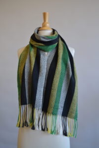 Green and black cotton scarves