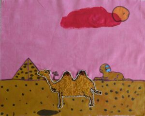 Camel wall hanging by Jamilah Monroe
