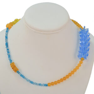 Yellow and blue necklace by Alexis Cofield