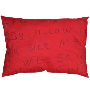 Red pillow by Becky Geller