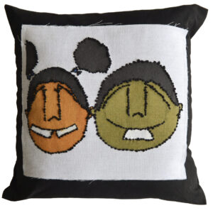 Paco and Bianca pillow by Parker Stallworth