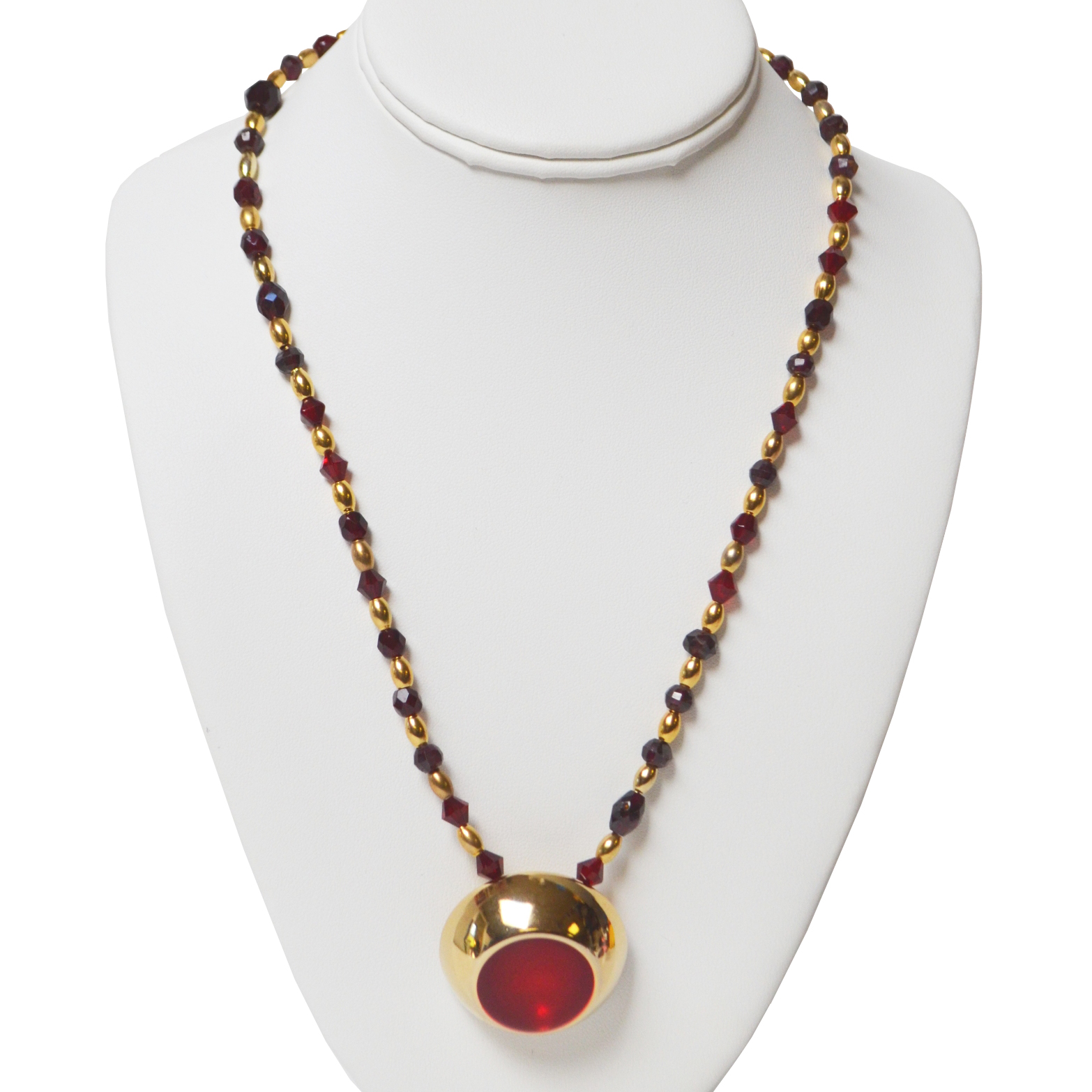 Laser red pendant necklace by Michael Natale