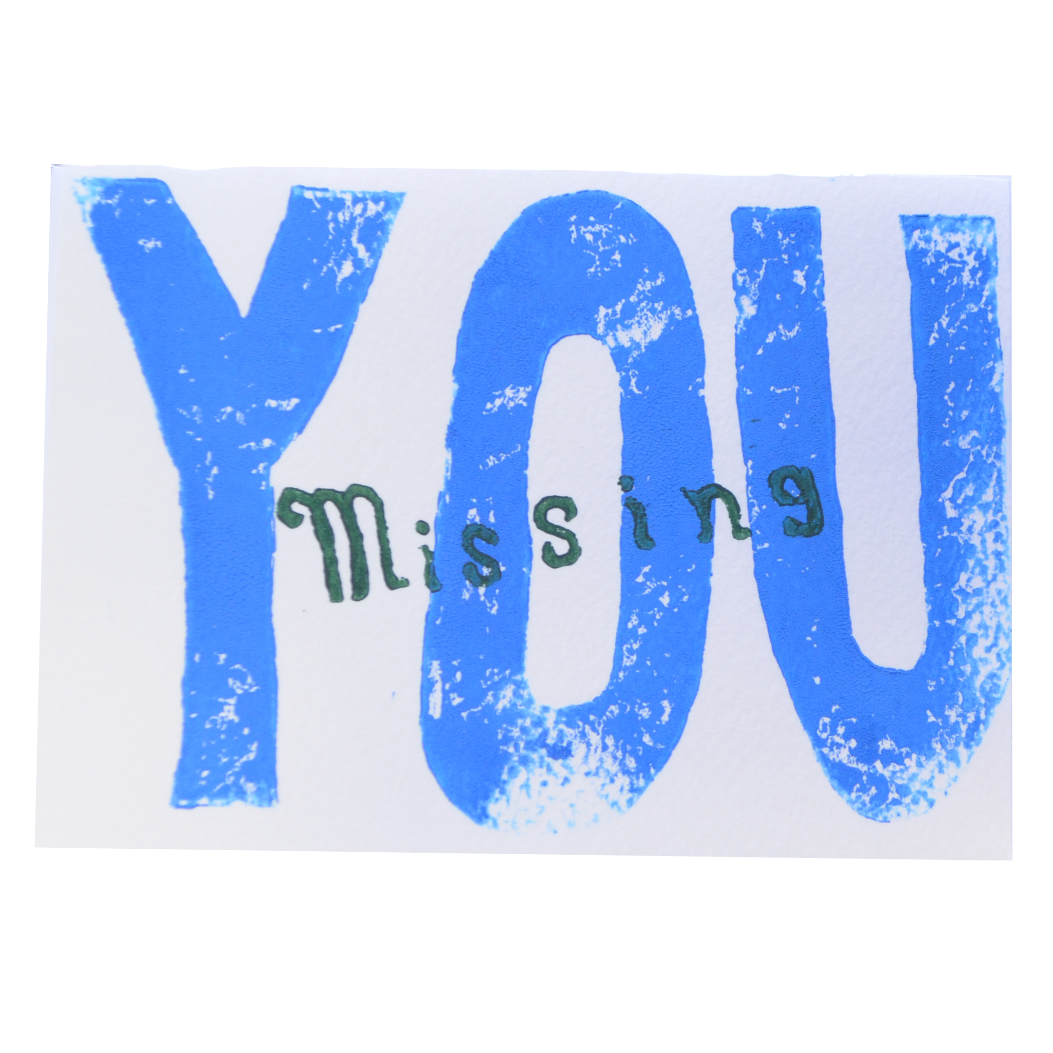 Missing You (blue) card by Paul Eno