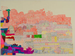 Untitled large drawing by Sidney Perry