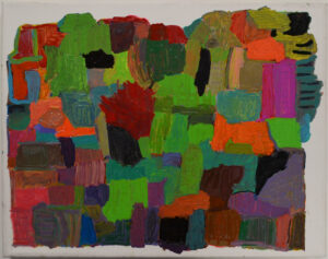Untitled paint marker on canvas by Sidney Perry