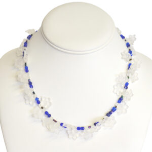 Frosted flowers necklace by Jeffrey Wales
