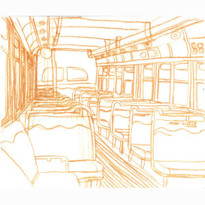 Untitled (MBTA interior) by Abdel Michel