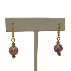 Pink earrings by Judy Phillips