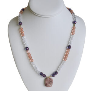 Purple and pink necklace by Patrick Shea