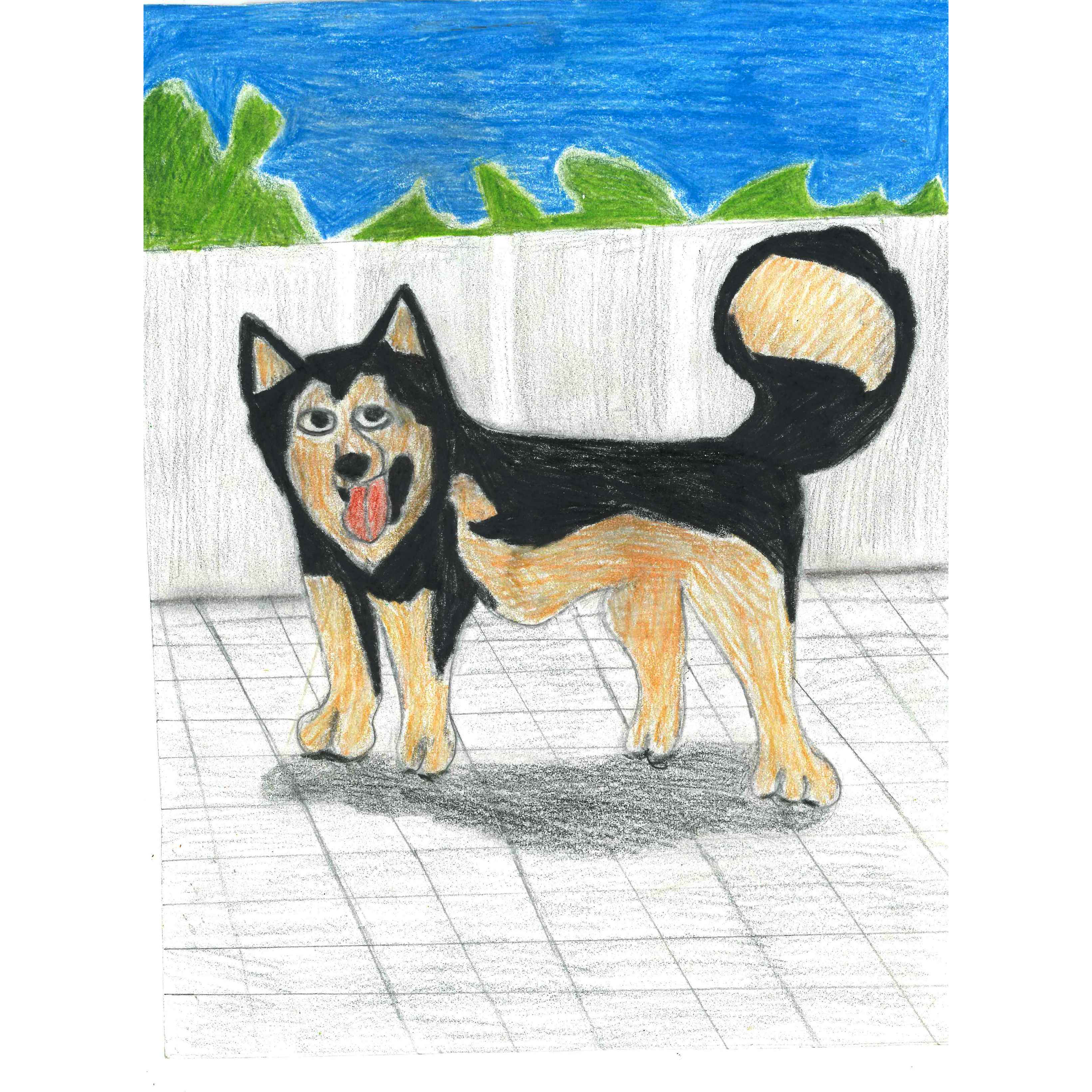 Spring drawing (dog) by Sofia Bocanegra