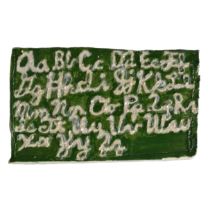 Alphabet plaque by Mimi Clark