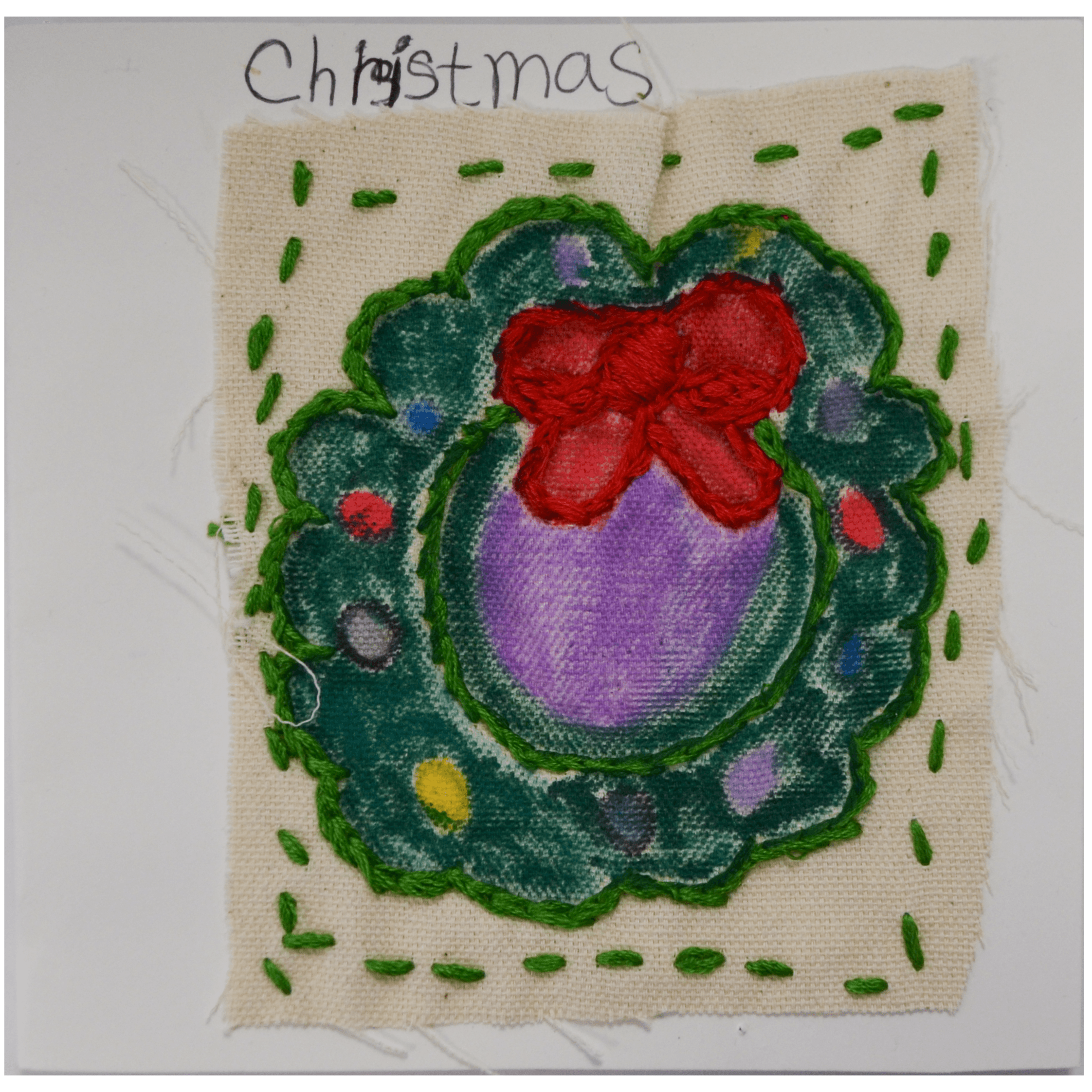 Christmas card (wreath) by Betty Antoine