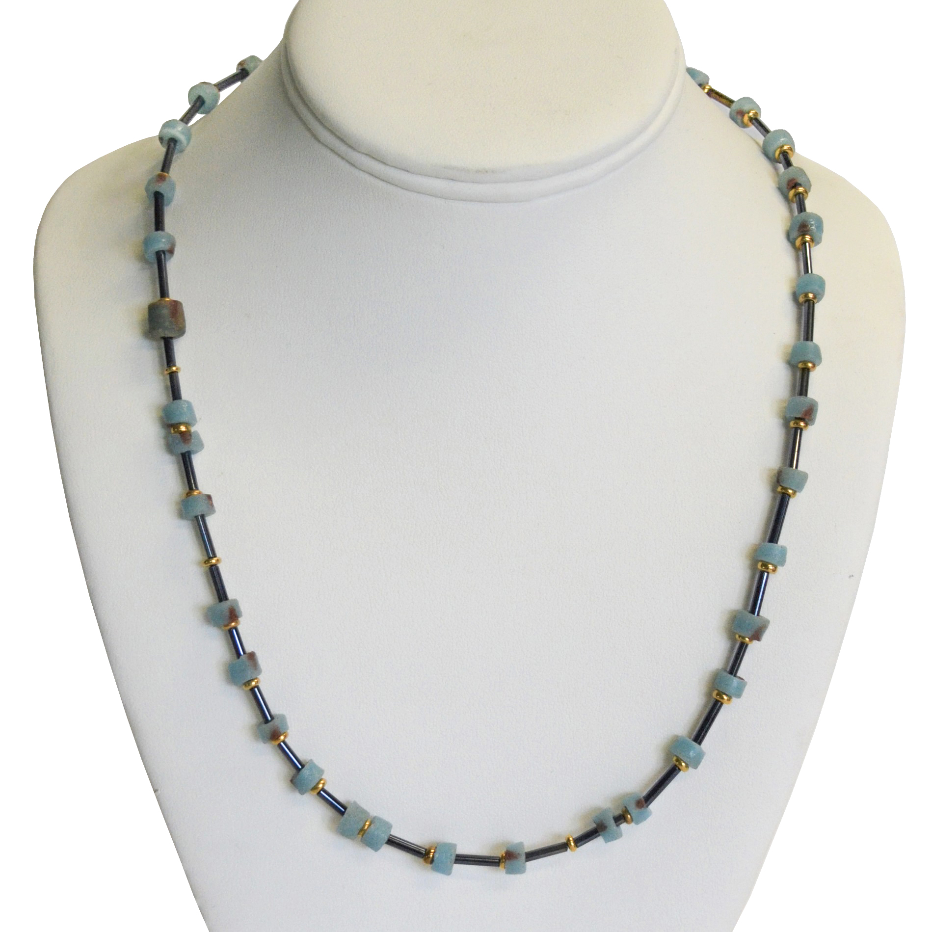 Glass beads necklace by Josie Sosa