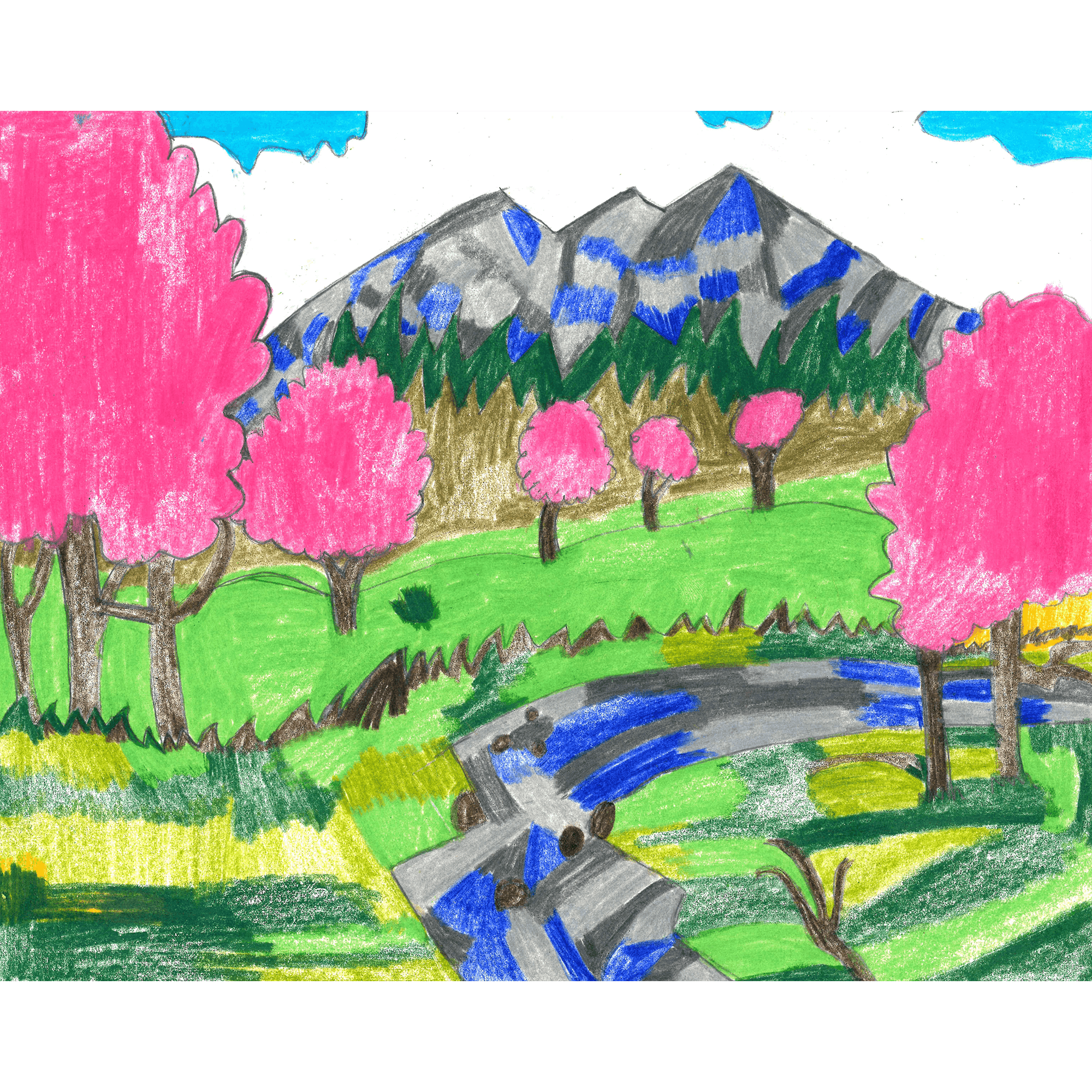 Spring Drawing 1 (landscaoe) by David O'Toole