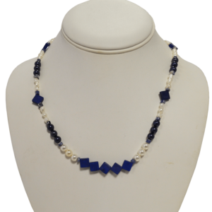 Blue diamonds necklace by Judy Phillips