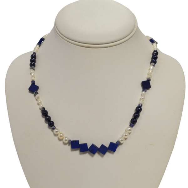 Blue diamonds necklace by Judy Phillips