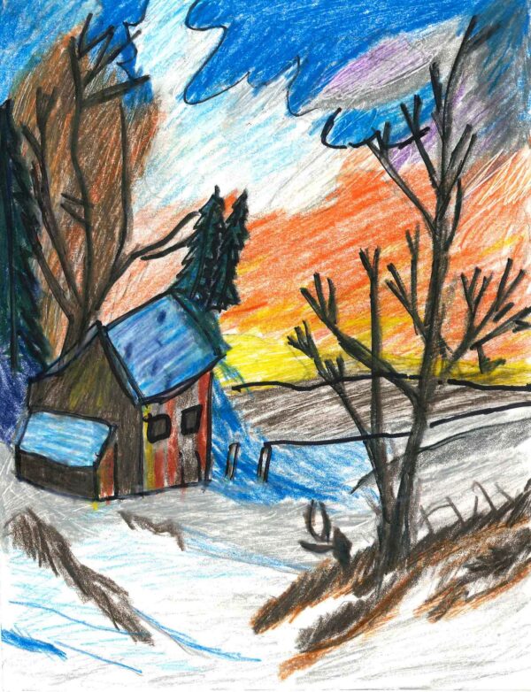 Drawing - Winter Drawing by Barbara Brown