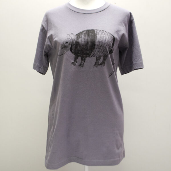 T-Shirt - Armadillo by Darryl Brooks - Gray - Unisex XXL