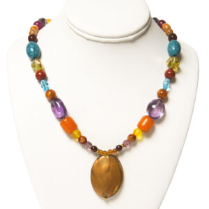 Multicolored necklace by Barbara Brown