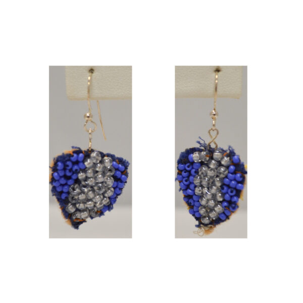 Felt and beads earrings by Brenda Sepulveda