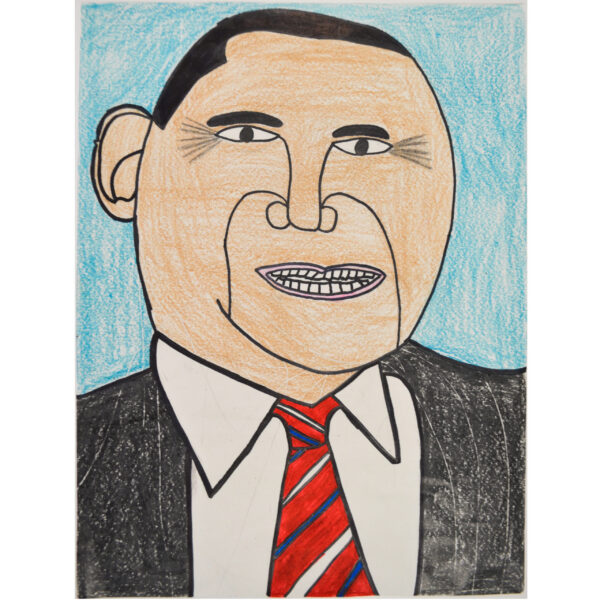 Barack Obama drawing by Brenda Sepulveda