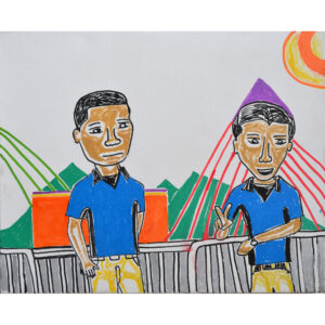 Untitled (2 guys at carnival) by Darryl Brooks