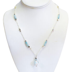 Delicate flower necklace by Judy Phillips