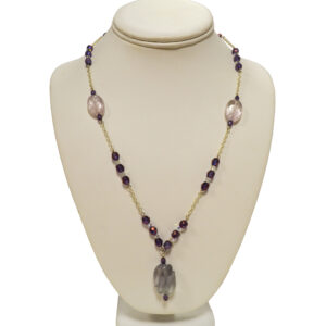 Purple necklace by Judy Phillips