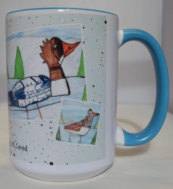 Birds of Covid mug by Leah Dunn
