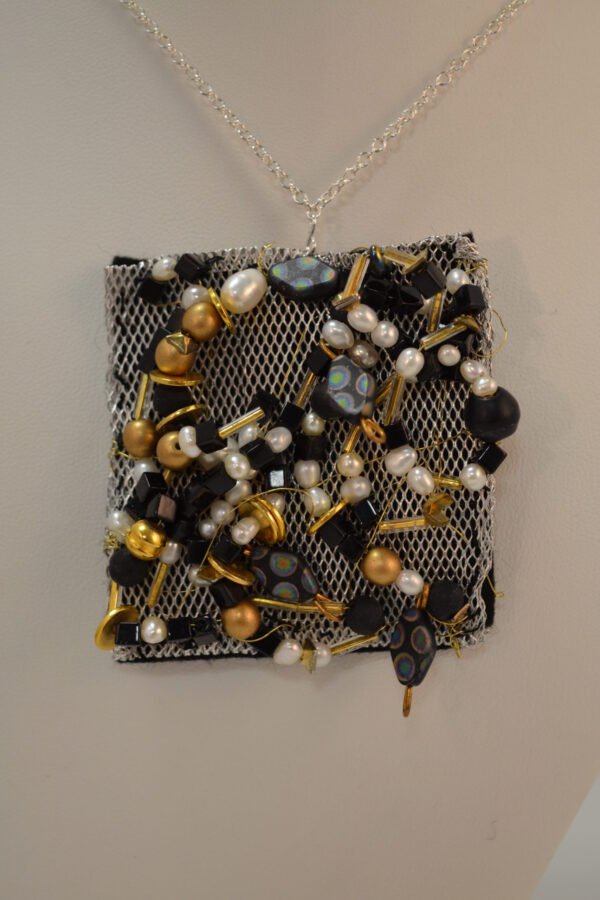 Metal mesh necklace by Molly Piper