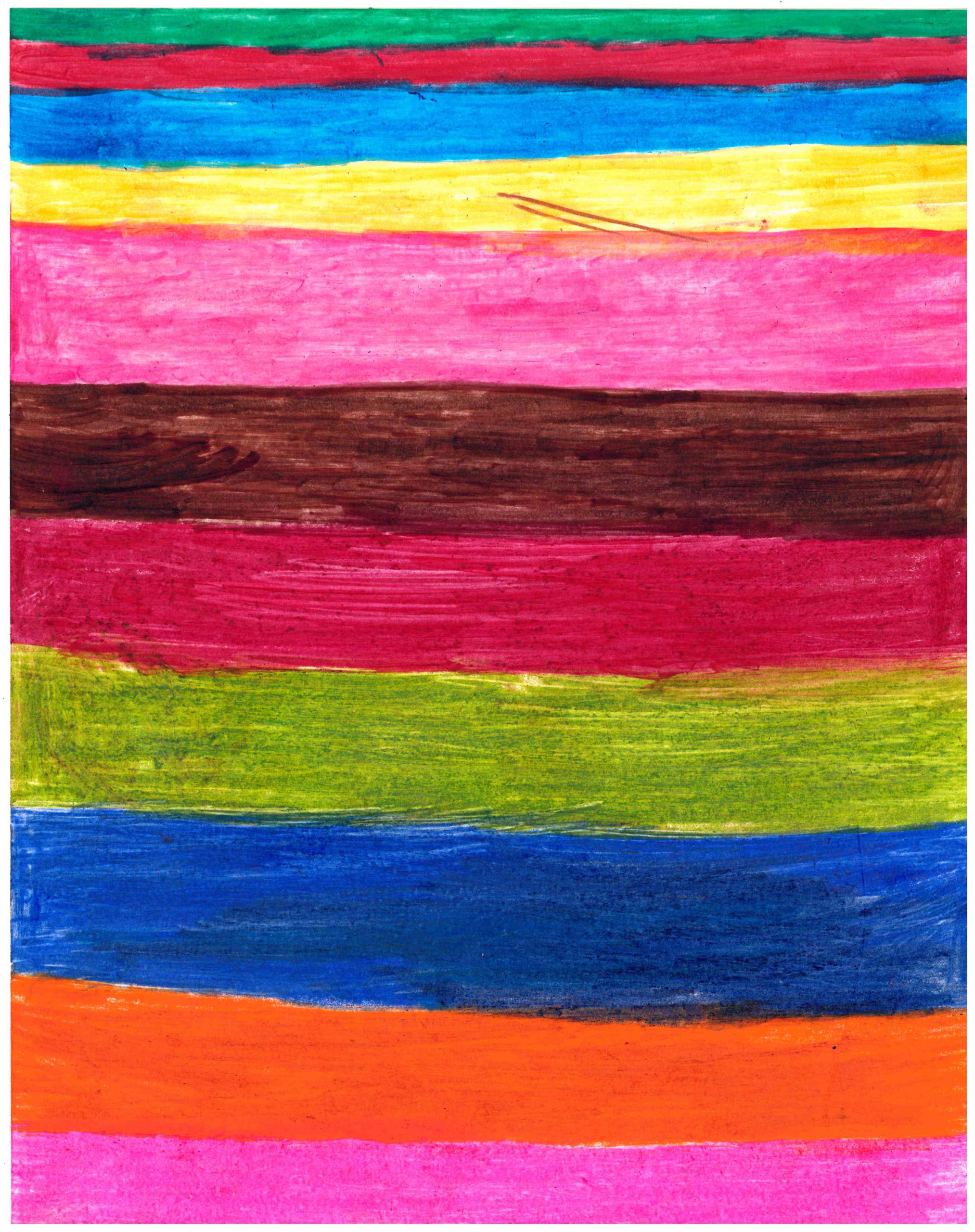 Rotimi Osinubi. Stripes. Colored pencil on paper. 2019.