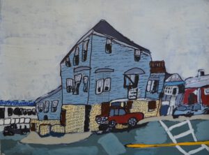 Barbara Brown. Industrial Boston. Paint and marker. 2016.
