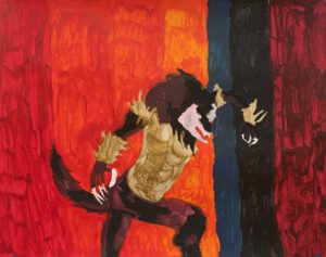 David O'Toole. Werewolf. Paint on paper. 2016.