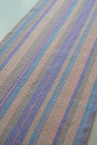 Woven cotton table runner by Ona Stewart