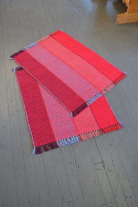 Woven rag rugs by Ona Stewart